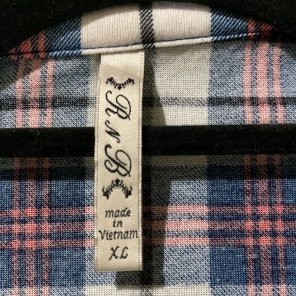 Flannel Shirt Ladies Long Sleeve Button Down XL - Picture 9 of 10